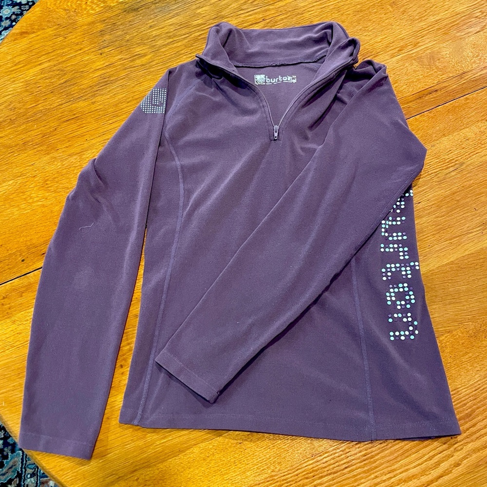 Burtons Women’s quarter zip, medium weight. Purple. Medium.